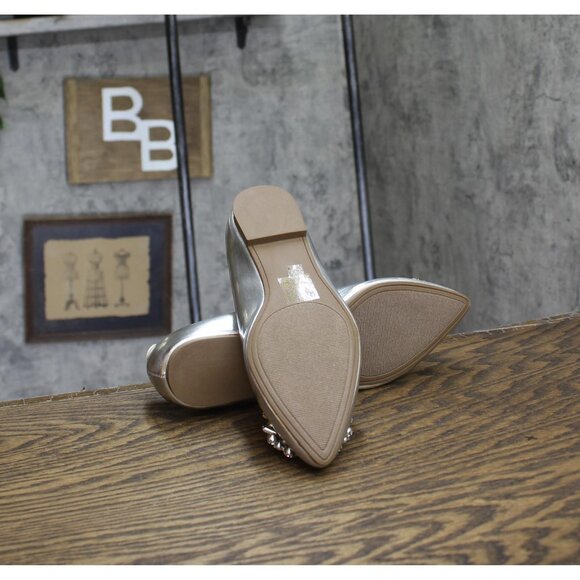 NWT Journee Collection Slip On Pointed Toe Ballet Dress Flats Silver Gray 5.5W - Picture 6 of 10